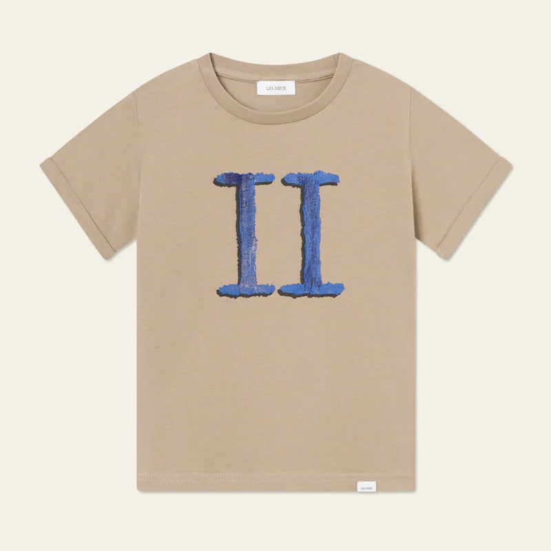 Les deux hand drawn encore tee - desert taupe/ blueprint