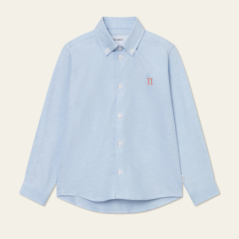 Les Deux Konrad contrast oxford skjorte - light blue