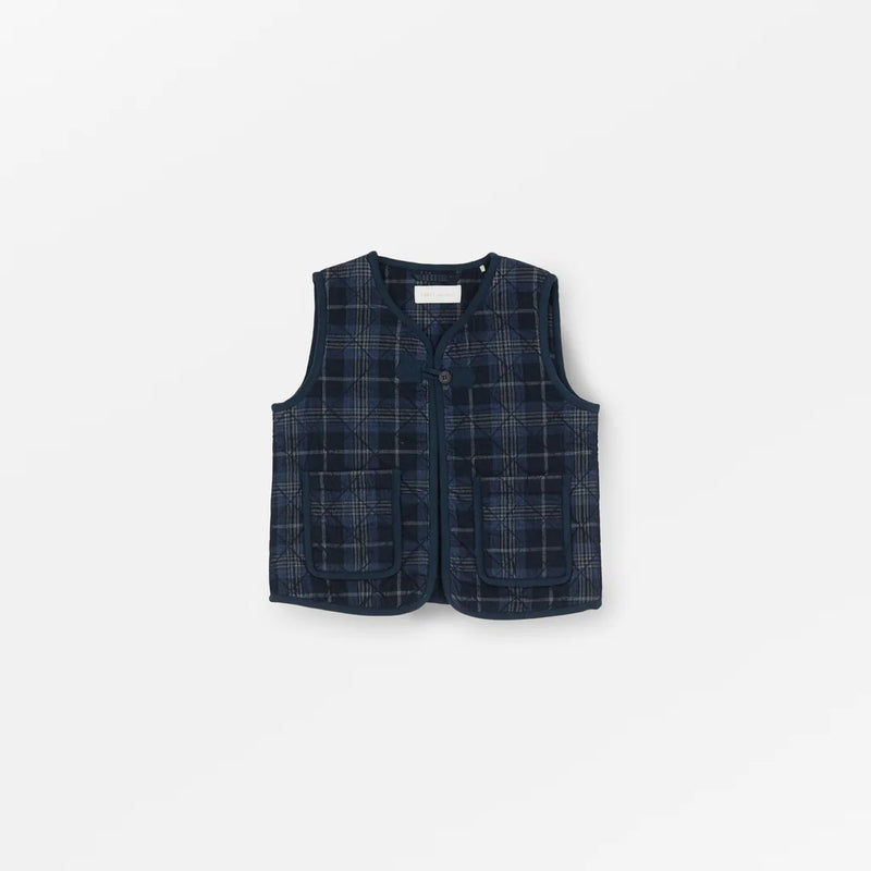 Skall Musling Murray Waistcoat - Dark Navy Check
