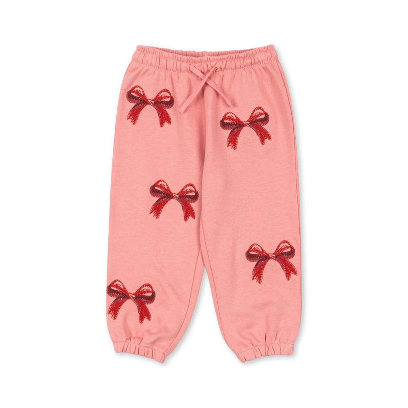 Konges sløjd lou bow joggingbukser - strawberry ice