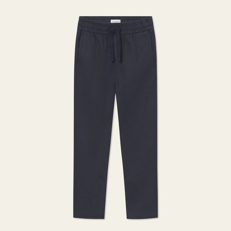 Les Deux Patrick linen bukser - dark navy