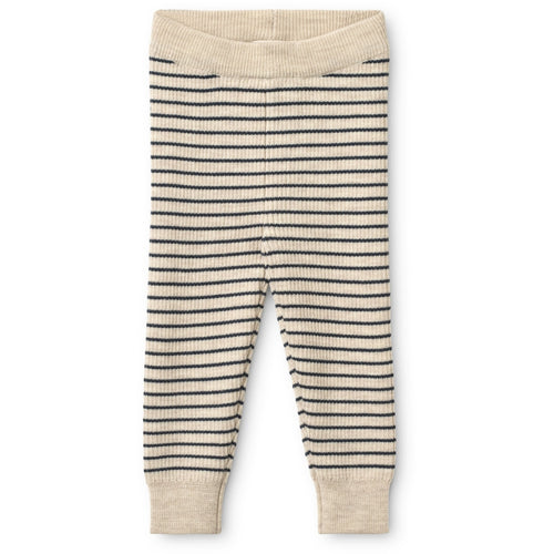 Flöss flye leggings wool - oat mel/navy