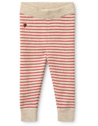 Flöss flye leggings wool - oatmel/poppy red