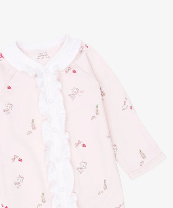 Livly Café Sara Sparkedragt m/Fødder - Lyserød