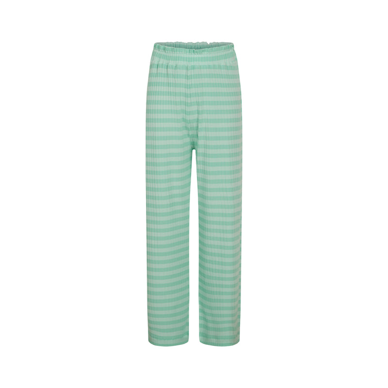 Mads Nørgaard 5x5 stripe papina pants - stripe/Cabbage