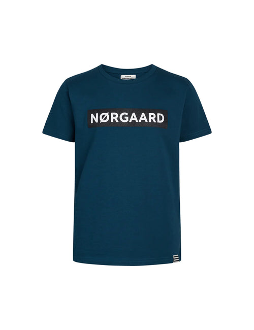 Mads Nørgaard Printed Tee Thorlino Tee - Gibraltar Sea