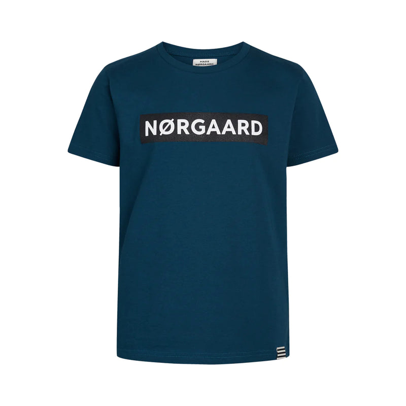 Mads Nørgaard Printed Tee Thorlino Tee - Gibraltar Sea