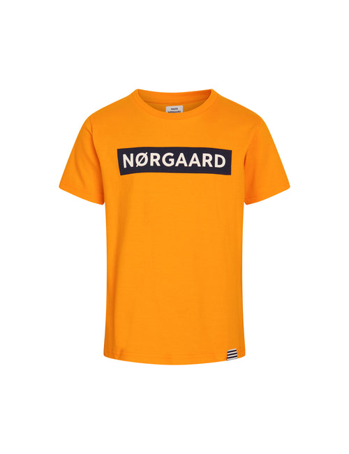 Mads Nørgaard Printed Tee Thorlino Tee - Bright Marigod