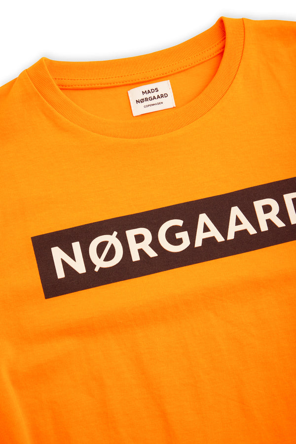Mads Nørgaard Printed Tee Thorlino Tee - Bright Marigod