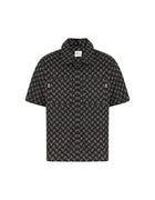 Mads Nørgaard AOP Poplin Skully Shirt - Black/ vintage khaki aop