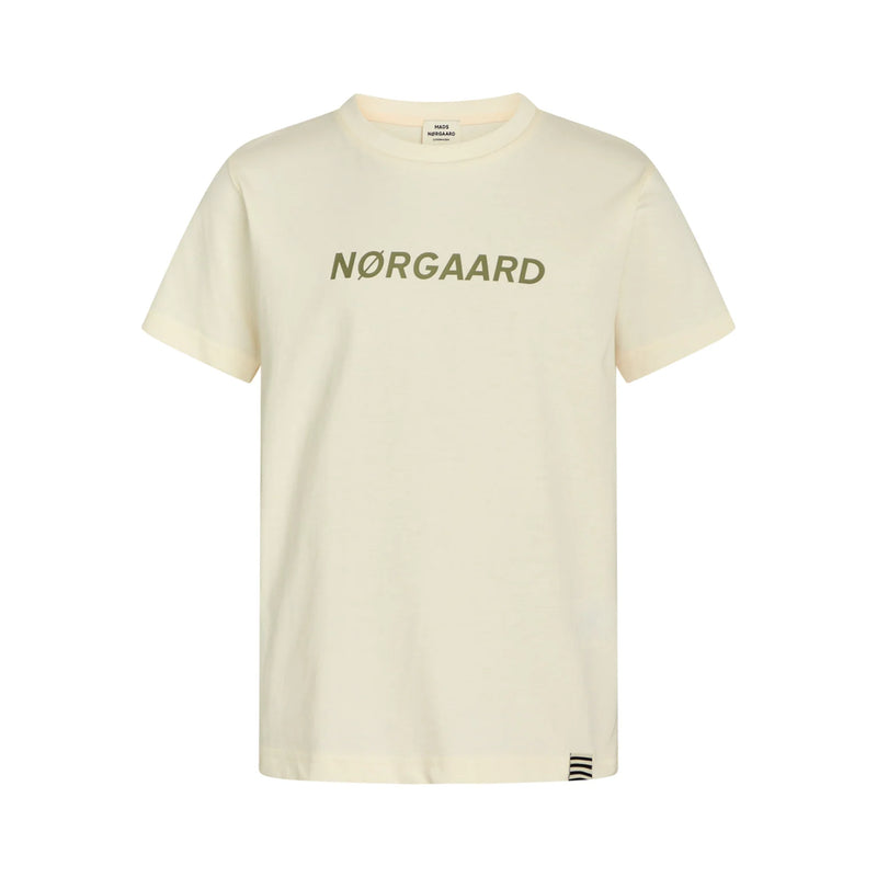 Mads Nørgaard Printed tee Thorlino - Vanilla ice