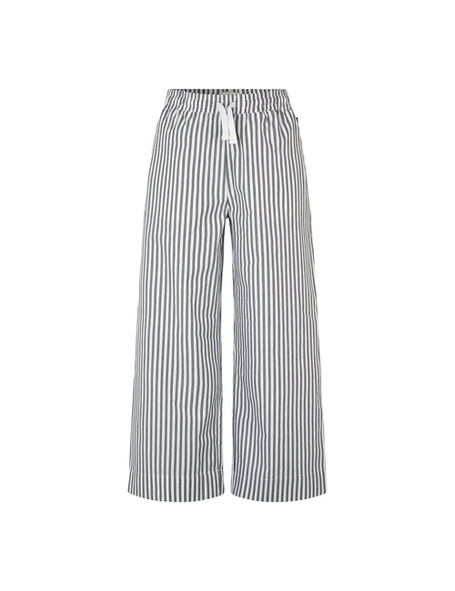 Mads Nørgaard Popla pipa pants - Castlerock/Optical white