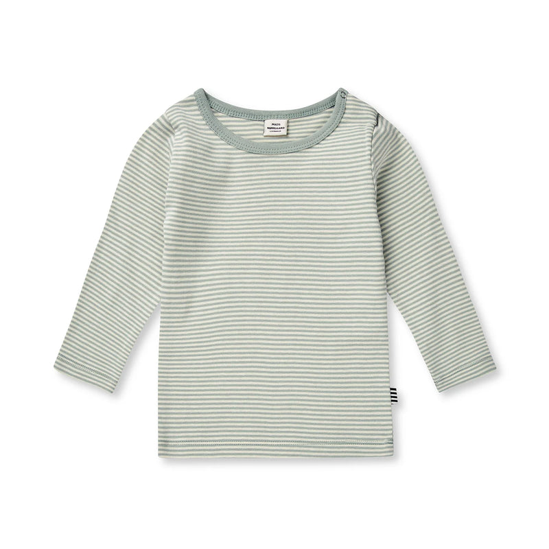 Mads Nørgaard tobino LS tee - Jadeite/Seedpearl