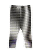 Mads Nørgaard klassisk stripe leggings - black/vanilla ice