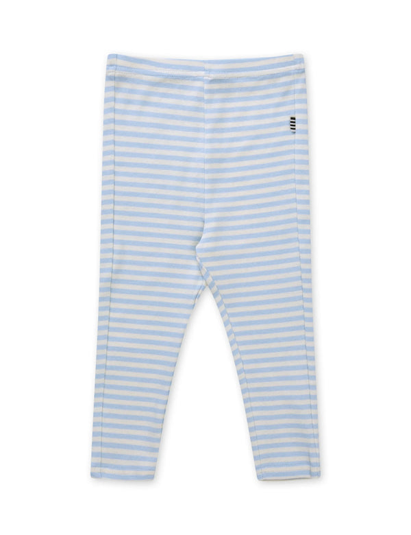 Mads Nørgaard klassisk stripe leggings - cashmere blue/vanilla ice