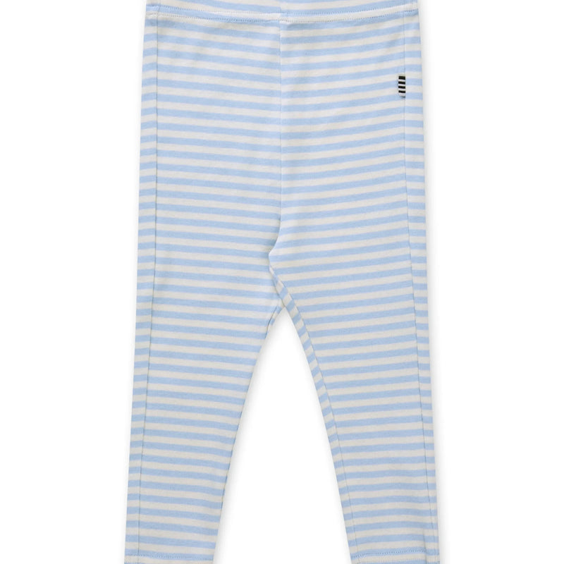 Mads Nørgaard klassisk stripe leggings - cashmere blue/vanilla ice