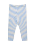 Mads Nørgaard klassisk stripe leggings - cashmere blue/vanilla ice