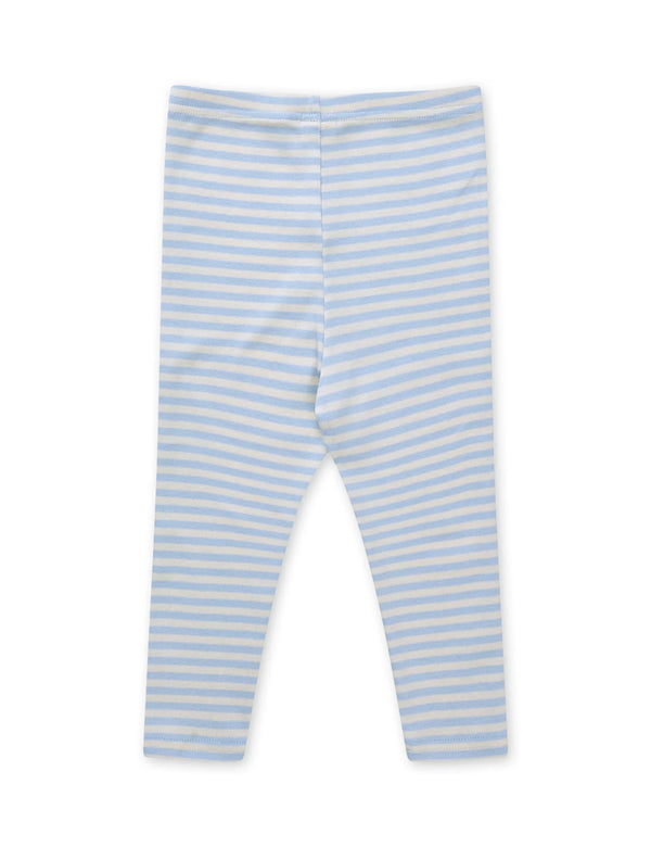 Mads Nørgaard klassisk stripe leggings - cashmere blue/vanilla ice