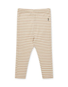 Mads Nørgaard klassisk stripe leggings - oxford tan/ vanilla ice