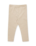 Mads Nørgaard klassisk stripe leggings - oxford tan/ vanilla ice