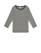 Mads Nørgaard klassisk langæmet stripe - black/ vanilla ice