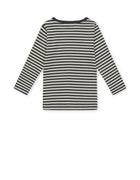 Mads Nørgaard klassisk langæmet stripe - black/ vanilla ice