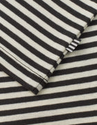 Mads Nørgaard klassisk langæmet stripe - black/ vanilla ice