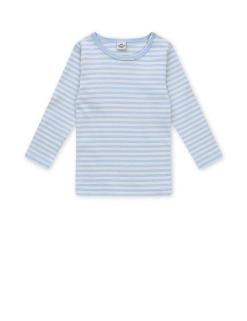 Mads Nørgaard klassisk langæmet stripe - cashmere blue/vanilla ice