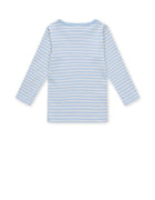 Mads Nørgaard klassisk langæmet stripe - cashmere blue/vanilla ice