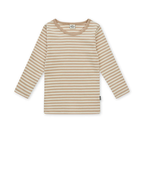 Mads Nørgaard klassisk langæmet stripe - oxford tan/vanilla ice