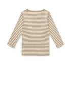 Mads Nørgaard klassisk langæmet stripe - oxford tan/vanilla ice