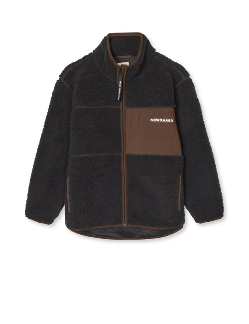Mads Nørgaard teddy fleece jakke - jet black