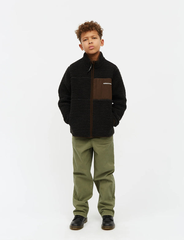 Mads Nørgaard teddy fleece jakke - jet black