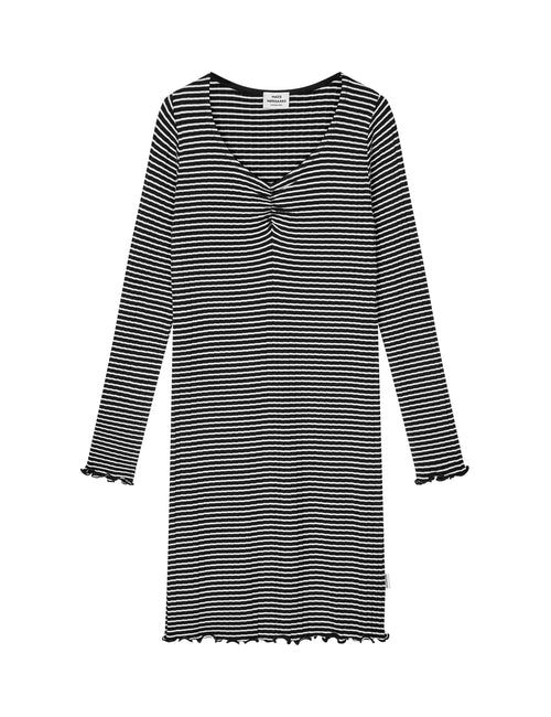 Mads Nørgaard Tikina kjole - black/vanilla ice