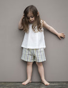 Serendipity Shorts - Misty stripes-light woven