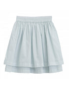 Serendipity Skirt - Misty Blue-self-stripe light woven