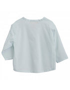 Serendipity Baby Loose Shirt - Misty blue-self-stripe light woven