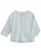 Serendipity Baby Loose Shirt - Misty blue-self-stripe light woven