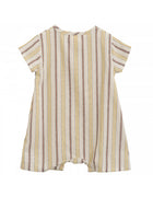 Serendipity Baby Button suit - Misty stripes-light woven