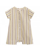 Serendipity Baby Button suit - Misty stripes-light woven