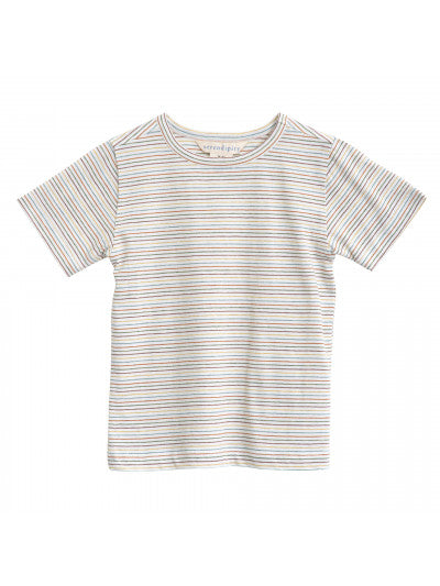 Serendipity Jersey Tee - Rainbow stripe-jersey melange