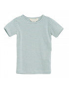 Serendipity Stripe Tee Short - Lake/Offwhite-melange