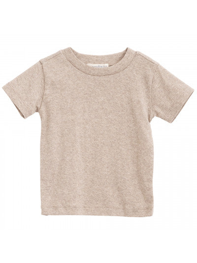 Serendipity Short Sleeve Tee- Oat-melange rib