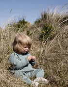 Serendipity Baby Rib Blouse- Raindrop-organic cotton knit