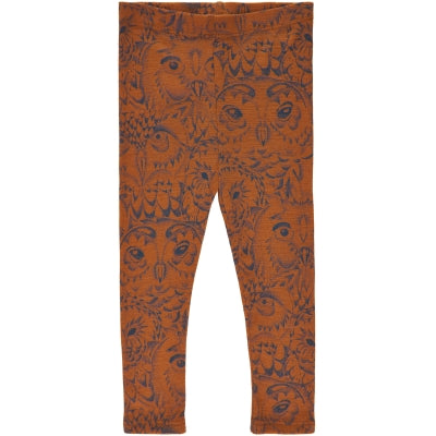 Soft Gallery SGPaula Baby Uld Leggings - Hello Owl - Glazed Ginger