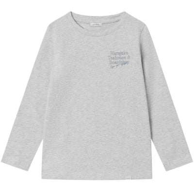 Les Deux Harajuku LS T-shirt - Snow Melange/Washed Demin