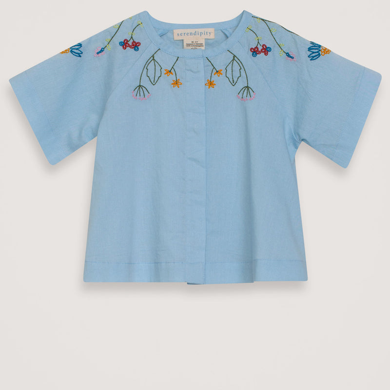 Serendipity embroidery bluse - horizon