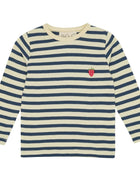 Flöss Abby LS bluse stripe - soft white/orchid