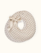 Lalaby Bibi bibs 2-pack brown dot