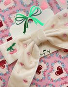 Konges sløjd velvet bow pearly hårklips - pearled ivory